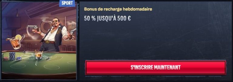 Mafia Casino bonus recharge hebdomadaire