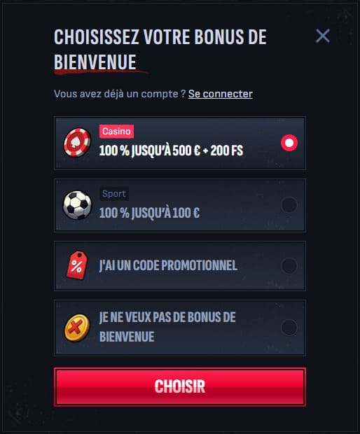 Mafia Casino inscription